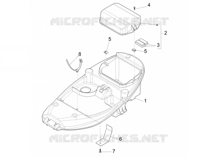 Logement casque - Dessous de selle