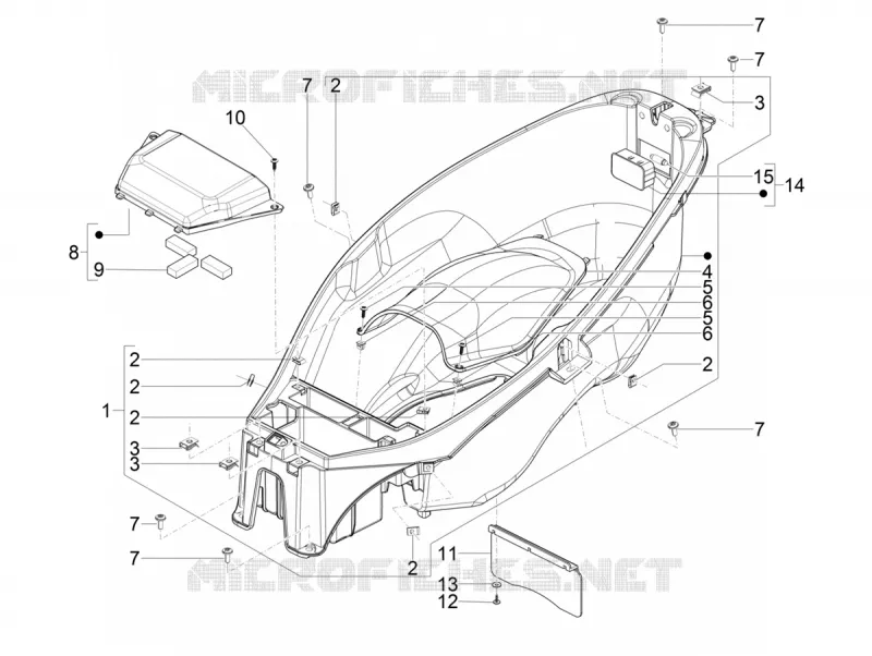 Logement casque - Dessous de selle