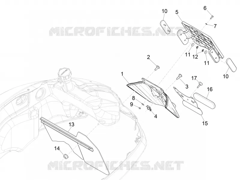 Couvercle arrière - Pare-boue