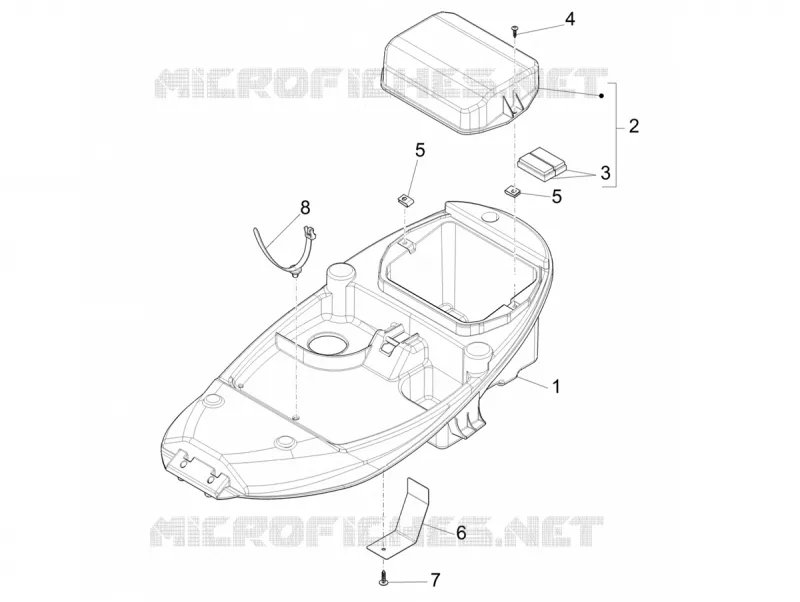 Logement casque - Dessous de selle