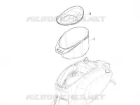 Logement casque - Dessous de selle