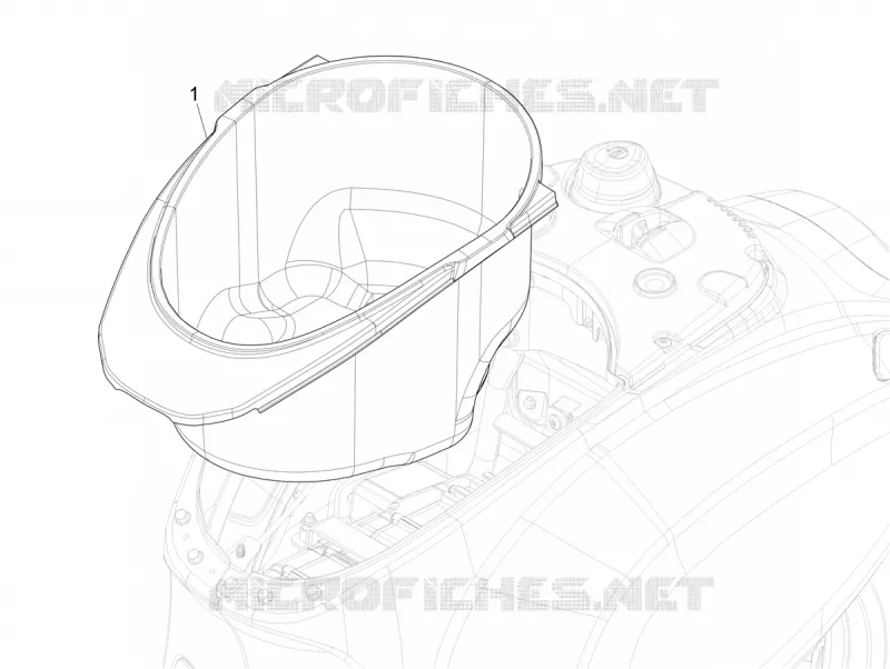 Logement casque - Dessous de selle