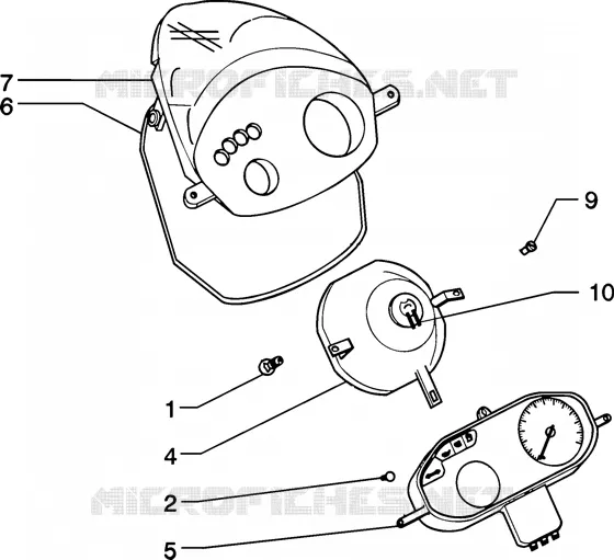 Projecteur-carenage-groupe instruments
