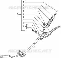 Pieces composant le guidon
