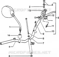 Pieces composant le guidon