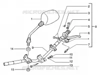 PIECES COMPOSANT LE GUIDON