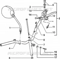 Pieces composant le guidon