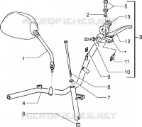Pieces composant le guidon