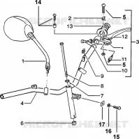 Pieces composant le guidon