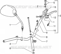 Pieces composant le guidon