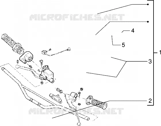 Pieces composant le guidon