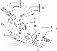 Pieces composant le guidon