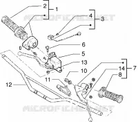 Pieces composant le guidon