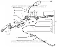 Pieces composant le guidon