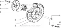 Roue AR. (Vehicules avec frein à disque AR.)
