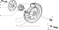 Roue AR. (Vehicules avec frein à disque AR.)