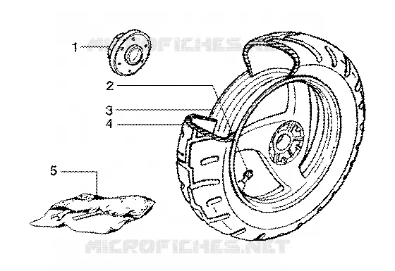 Rear wheel(model with rear hub brake)
