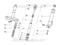 Showa front fork component parts
