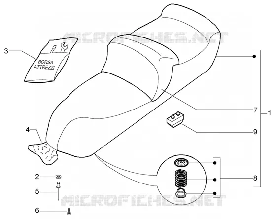 Selle-trousse d'outilis