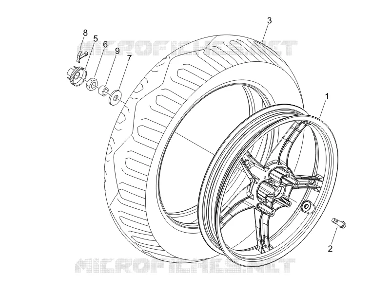 Roue arrière