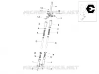 Composants de la fourche (Escorts)