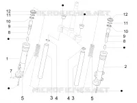 Composants de la fourche (Escorts)