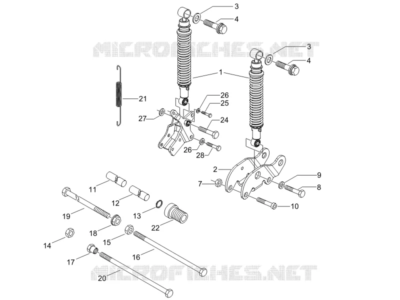 Suspension arrière - Amortisseur/s
