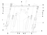 Composants de la fourche (Escorts)