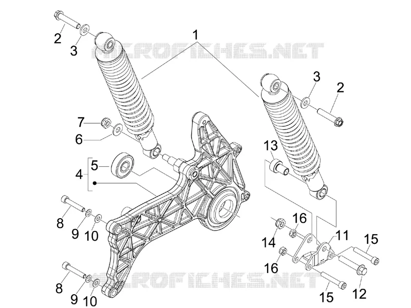 Suspension arrière - Amortisseur/s