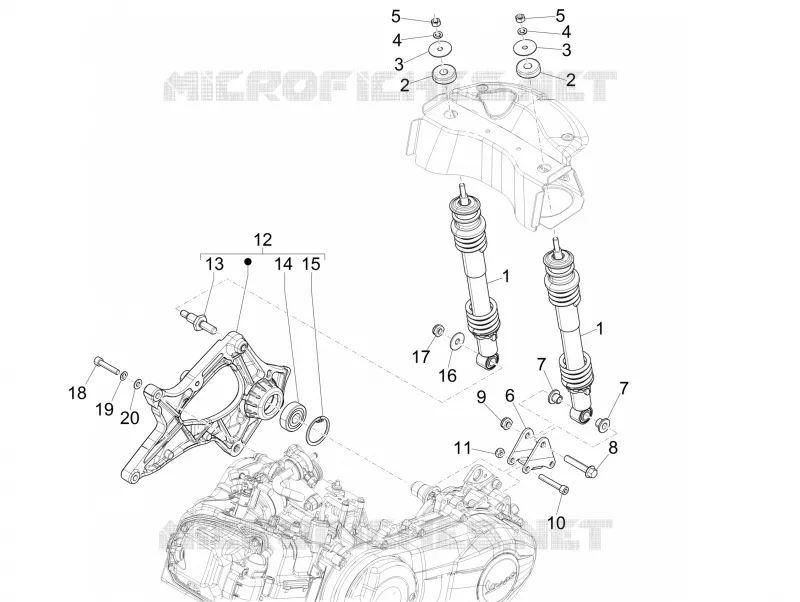 Suspension arrière - Amortisseur/s