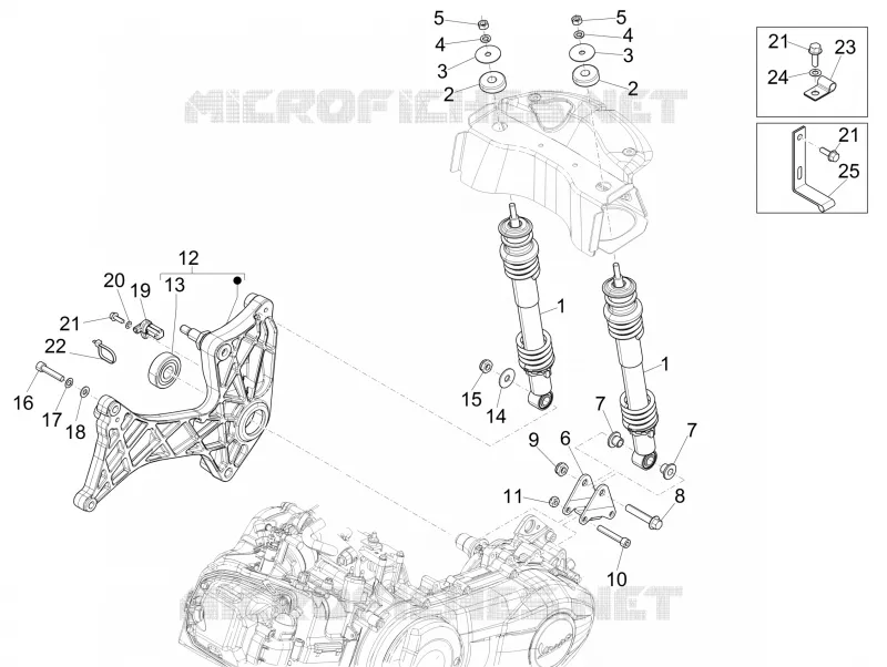 Suspension arrière - Amortisseur/s