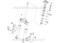 Fourche/tube direction - Ensemble butée dir.