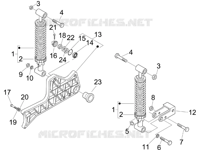 Suspension arrière - Amortisseur/s