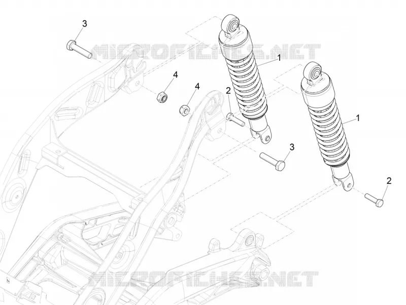 Suspension arrière - Amortisseur/s