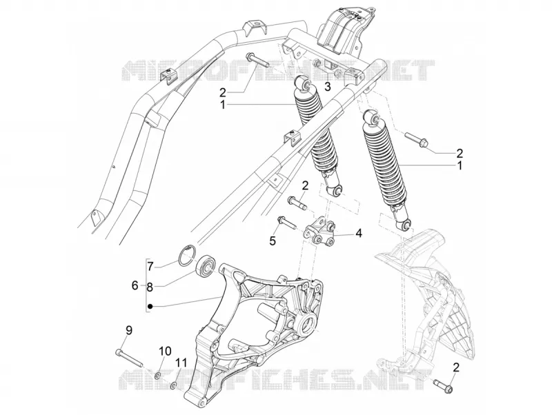 Suspension arrière - Amortisseur/s