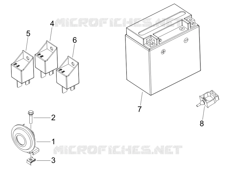 Relais - Batterie - Avertisseur sonore