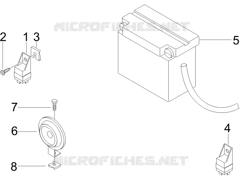 Relais - Batterie - Avertisseur sonore