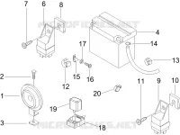 Relais - Batterie - Avertisseur sonore