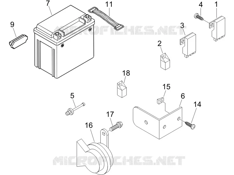 Relais - Batterie - Avertisseur sonore
