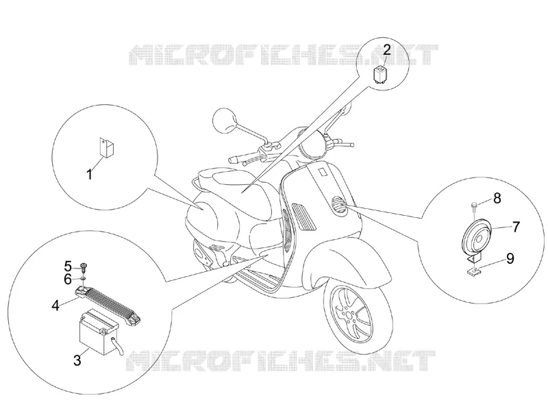 Relais - Batterie - Avertisseur sonore