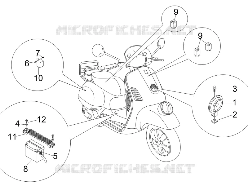Relais - Batterie - Avertisseur sonore
