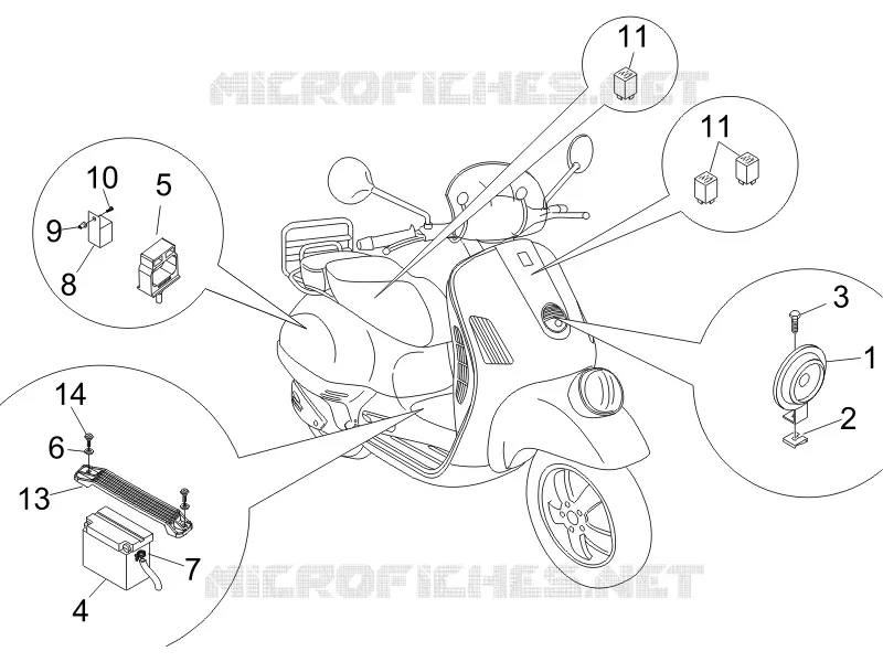 Relais - Batterie - Avertisseur sonore
