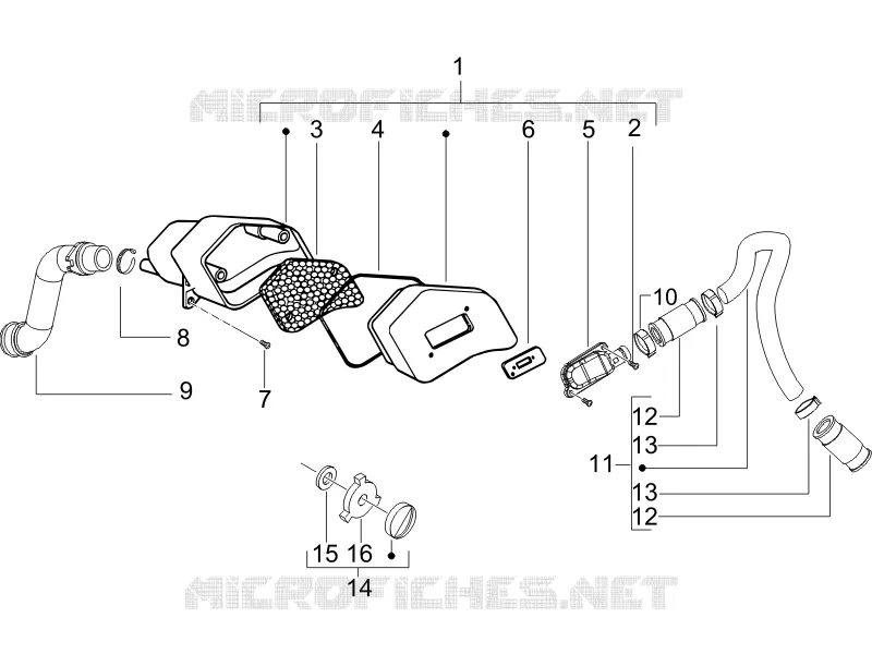 BOITE AIR SECONDAIRE GILERA GILERA-SCOOTER 50 STALKER 2008  Stalker Special Edition