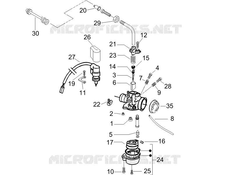 Composants de carburateur GILERA GILERA-SCOOTER 50 STALKER 2007  Stalker Special Edition