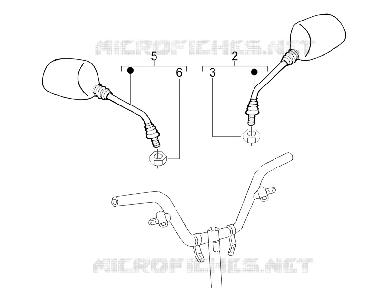 Rétroviseur/s GILERA GILERA-SCOOTER 50 STALKER 2008  Stalker Special Edition