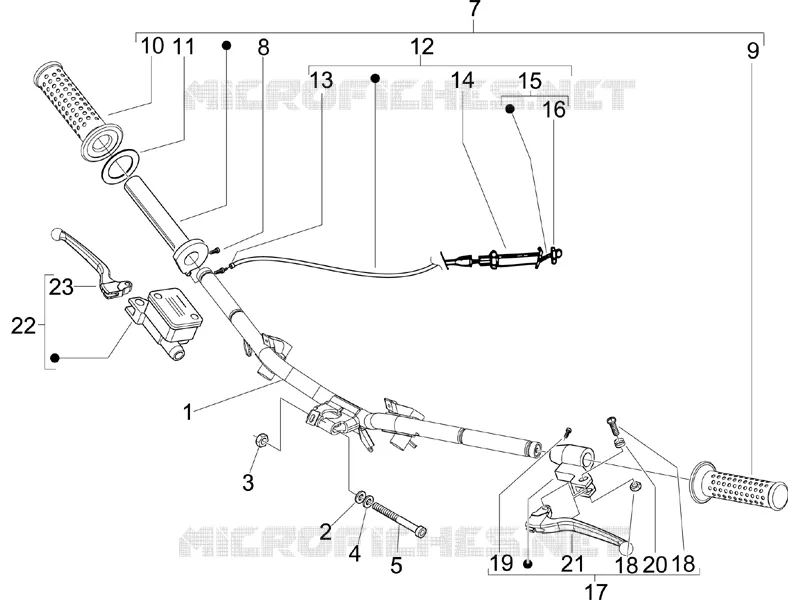 Guidon - Maître cylindre GILERA GILERA-SCOOTER 50 STORM 2007  Storm