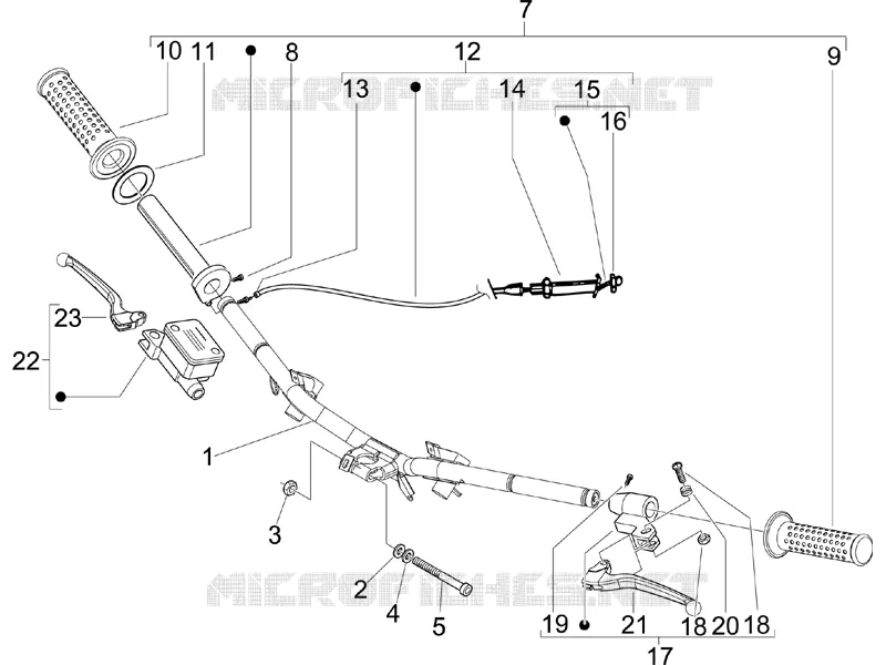 Guidon - Maître cylindre GILERA GILERA-SCOOTER 50 STORM 2007  Storm