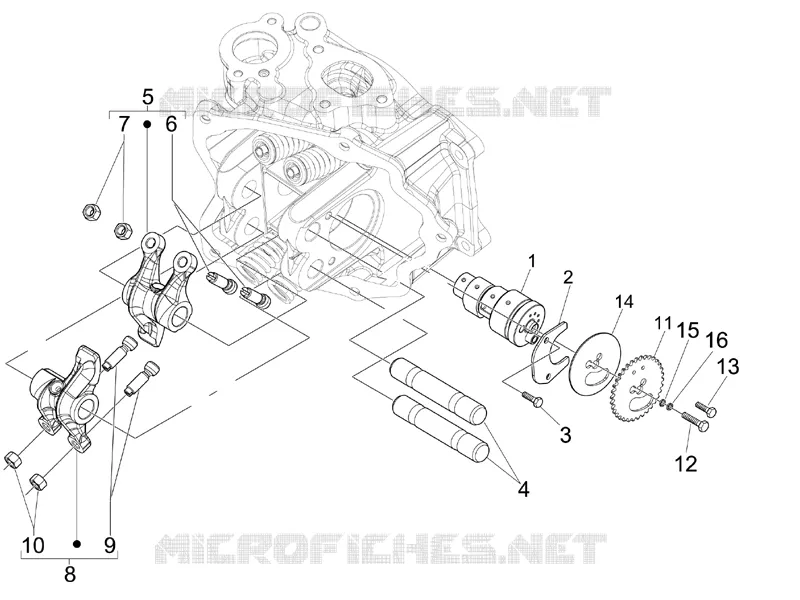 Groupe support balanciers VESPA VESPA-SCOOTER 125 GRANTURISMO 2005  Granturismo L Potenziato