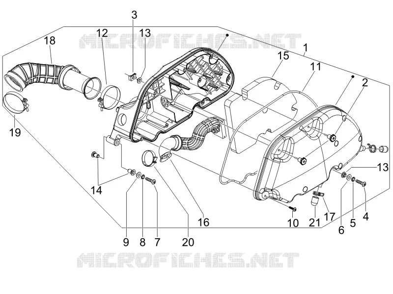 Filtre à air VESPA VESPA-SCOOTER 125 GRANTURISMO 2005  Granturismo L Potenziato