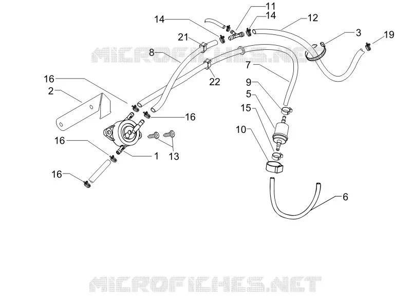 Instalation de l'alimentation VESPA VESPA-SCOOTER 125 GTV 2006  GTV 4T E3